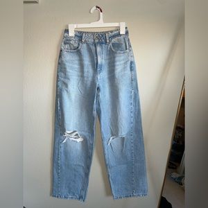 High rise wide leg jeans